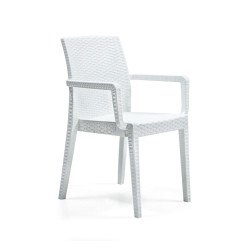 Градински комплект маса 1 бр. и 4 бр. столове Badex Trendlux White