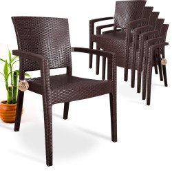 Комплект маса 1 бр. и 6 бр. столове Bahex Brown