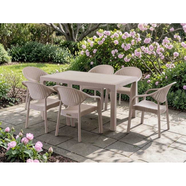 К-т маса 90х150 см. и 4 бр. столове Bamboo К-т маса 90х150 см. и 4 бр. столове Bamboo