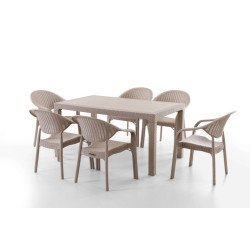 К-т маса 90х150 см. и 4 бр. столове Bamboo