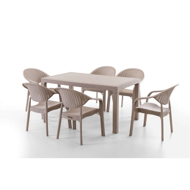 К-т маса 90х150 см. и 4 бр. столове Bamboo К-т маса 90х150 см. и 4 бр. столове Bamboo