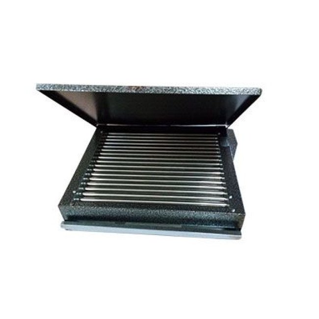 Качествена българска скара електрическа Rubino 2750W Българска електрическа скара 2750W Rubino с капак и неръждаема