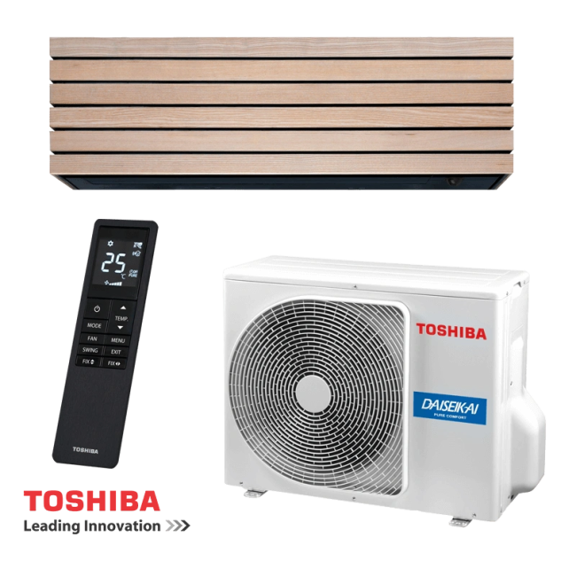 Инверторен климатик Toshiba Super Daiseikai 10 WOOD RAS-B10S4KVDG-E / RAS-10S4AVPG-E Инверторен климатик Toshiba Super Daiseikai 10 WOOD RAS-B10S4KVDG-E / RAS-10S4AVPG-E