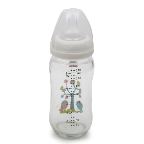 Стъклено шише за хранене с широко гърло 240 ml B0468 Стъклено шише за хранене с широко гърло 240 ml B0468