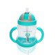 Чаша с пластмасова сламка 280ml C0582 син Чаша с пластмасова сламка 280ml C0582 син