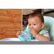 Чаша с пластмасова сламка 280ml C0582 син Чаша с пластмасова сламка 280ml C0582 син
