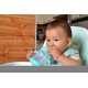Чаша с пластмасова сламка 280ml C0582 син Чаша с пластмасова сламка 280ml C0582 син