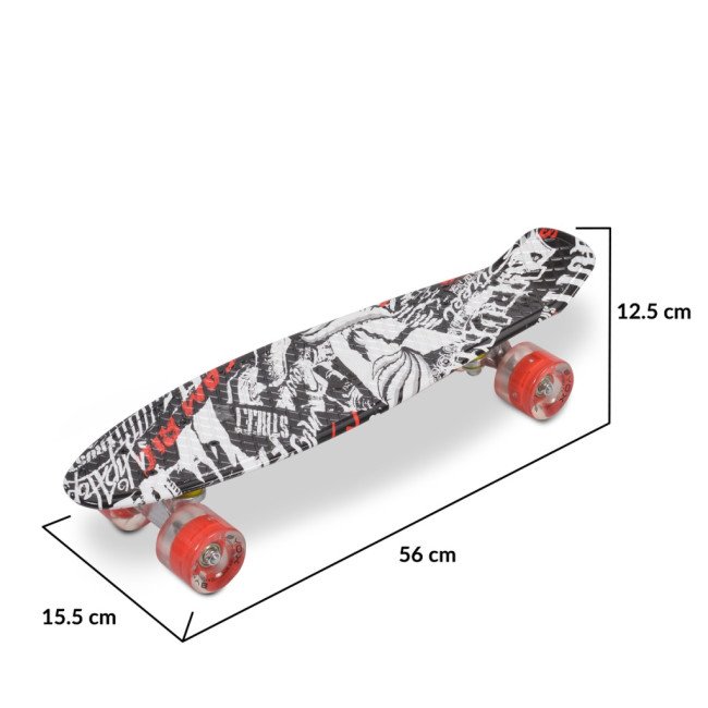 Скейтборд Skull LED 22