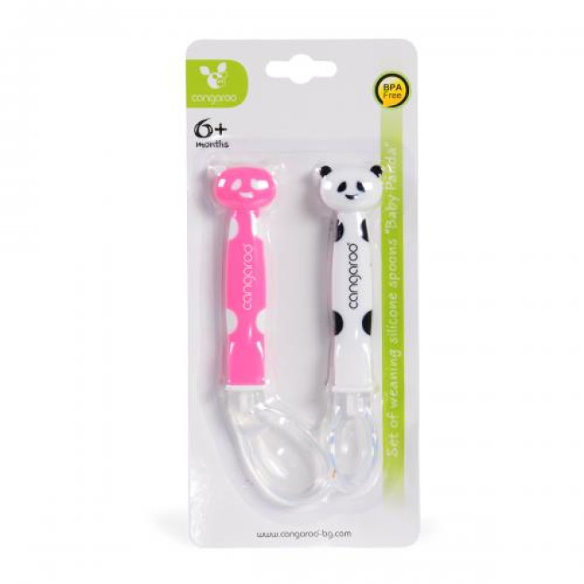 Силиконови лъжици Baby Panda F1607 розов