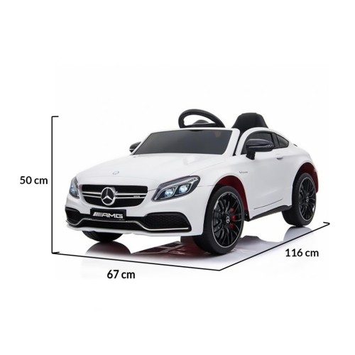 Акумулаторна кола Mercedes C63S QY1588 бял Акумулаторна кола Mercedes C63S QY1588 бял
