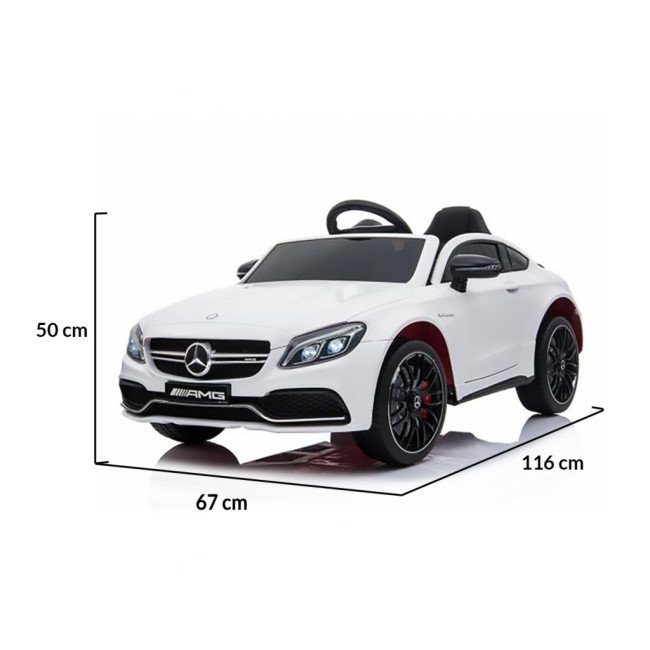 Акумулаторна кола Mercedes C63S QY1588 бял Акумулаторна кола Mercedes C63S QY1588 бял