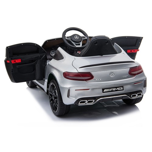 Акумулаторна кола Mercedes C63S QY1588 сив металик Акумулаторна кола Mercedes C63S QY1588 сив металик