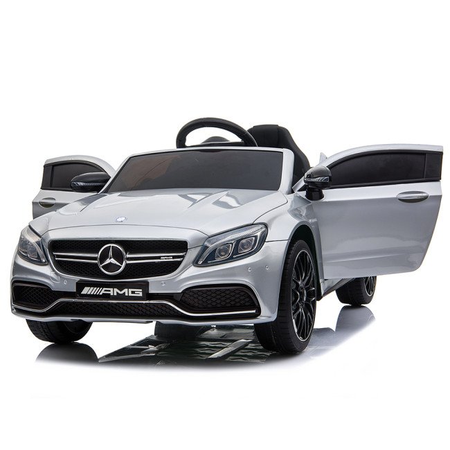 Акумулаторна кола Mercedes C63S QY1588 сив металик Акумулаторна кола Mercedes C63S QY1588 сив металик