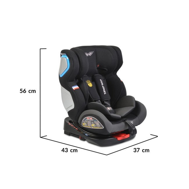 Стол за кола Colonel 360° черен Стол за кола Colonel 360° черен