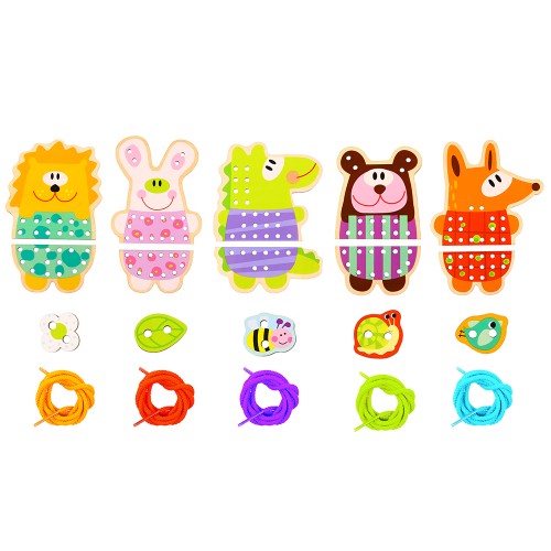 Дървена игра за шиене Animals TL417 Дървена игра за шиене Animals TL417