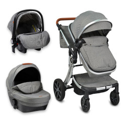 Комбинирана детска количка Polly 3в1 сив