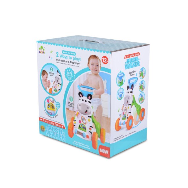 Играчка за прохождане Little Zebra 2в1 син