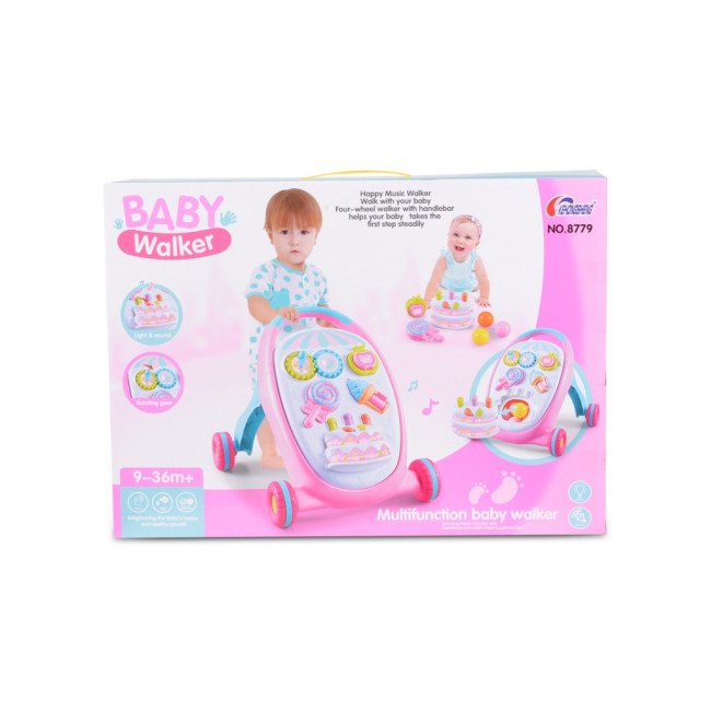 Играчка за прохождане Cake розов