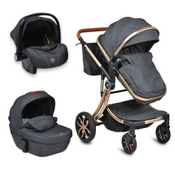 Комбинирана детска количка Polly 3в1 черен