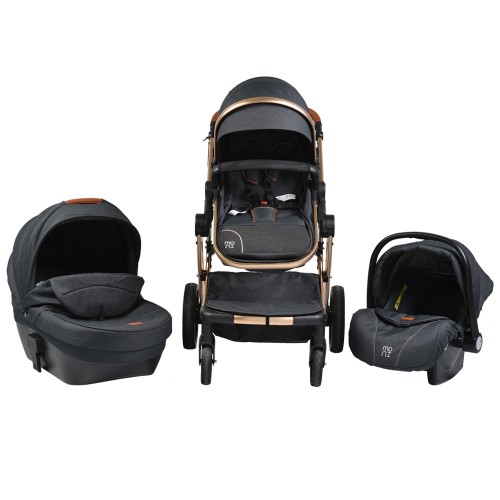 Комбинирана детска количка Polly 3в1 черен Комбинирана детска количка Polly 3в1 черен