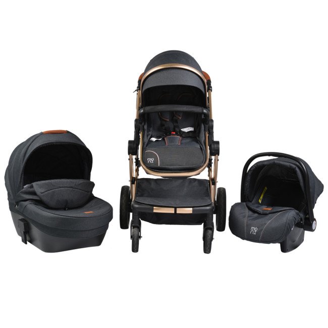Комбинирана детска количка Polly 3в1 черен Комбинирана детска количка Polly 3в1 черен