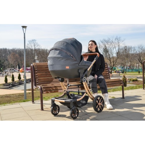 Комбинирана детска количка Polly 3в1 черен Комбинирана детска количка Polly 3в1 черен
