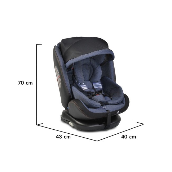 Стол за кола с Isofix система Pilot 360° деним Стол за кола с Isofix система Pilot 360° деним