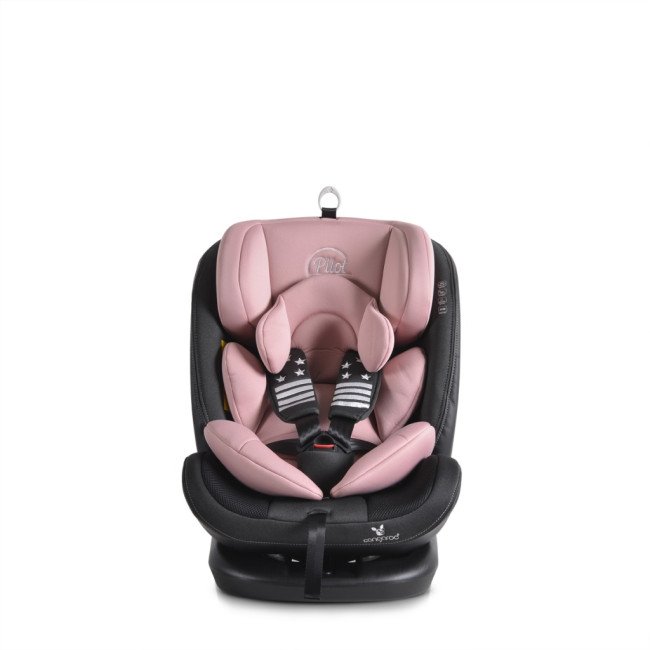 Стол за кола с Isofix система Pilot 360° розов