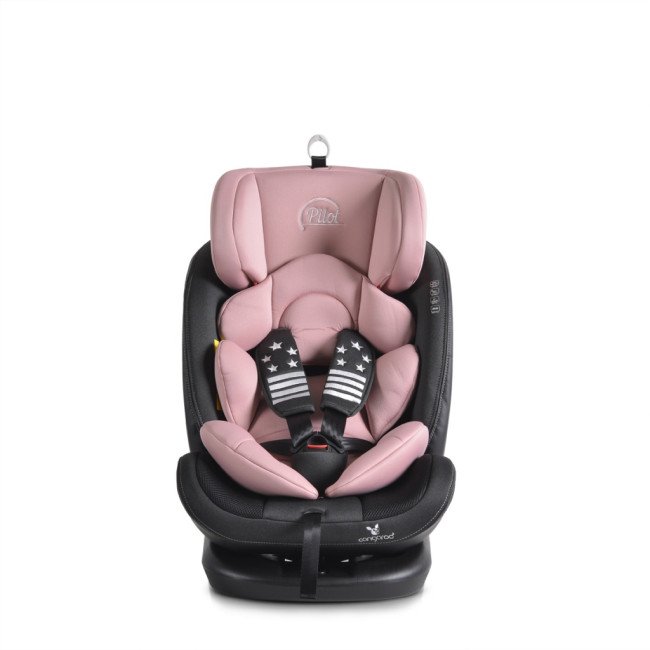 Стол за кола с Isofix система Pilot 360° розов