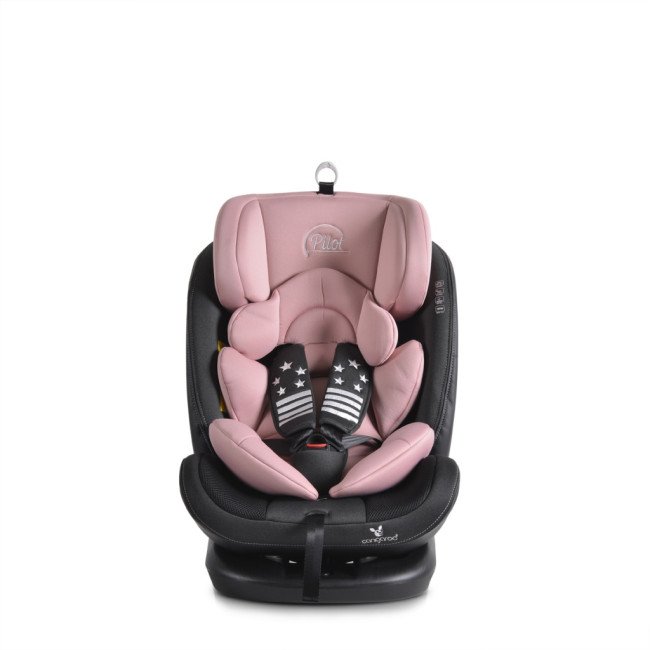 Стол за кола с Isofix система Pilot 360° розов