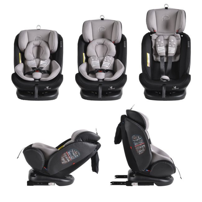 Стол за кола с Isofix система Pilot 360° сив Стол за кола с Isofix система Pilot 360° сив
