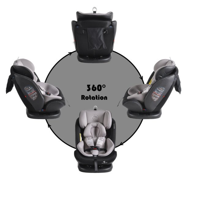 Стол за кола с Isofix система Pilot 360° сив Стол за кола с Isofix система Pilot 360° сив