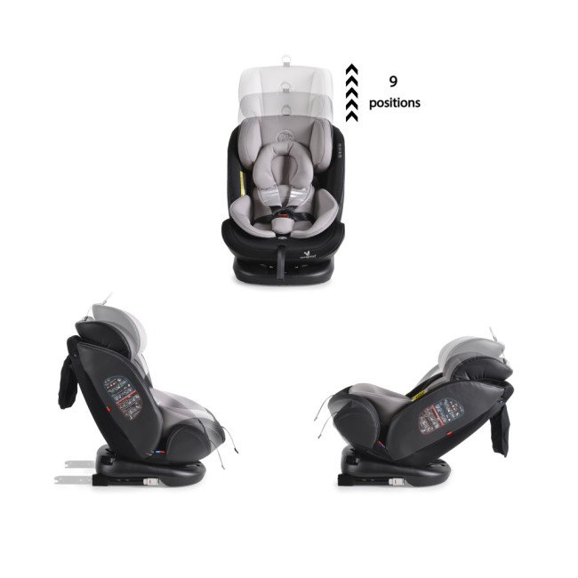 Стол за кола с Isofix система Pilot 360° сив Стол за кола с Isofix система Pilot 360° сив