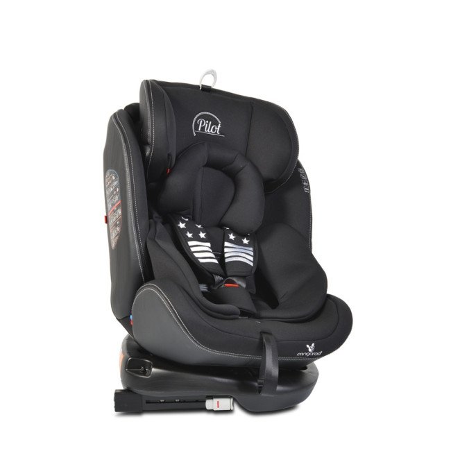Стол за кола с Isofix система Pilot 360° черен Стол за кола с Isofix система Pilot 360° черен