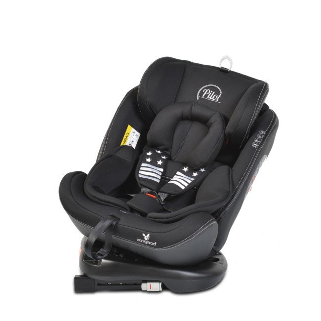 Стол за кола с Isofix система Pilot 360° черен Стол за кола с Isofix система Pilot 360° черен