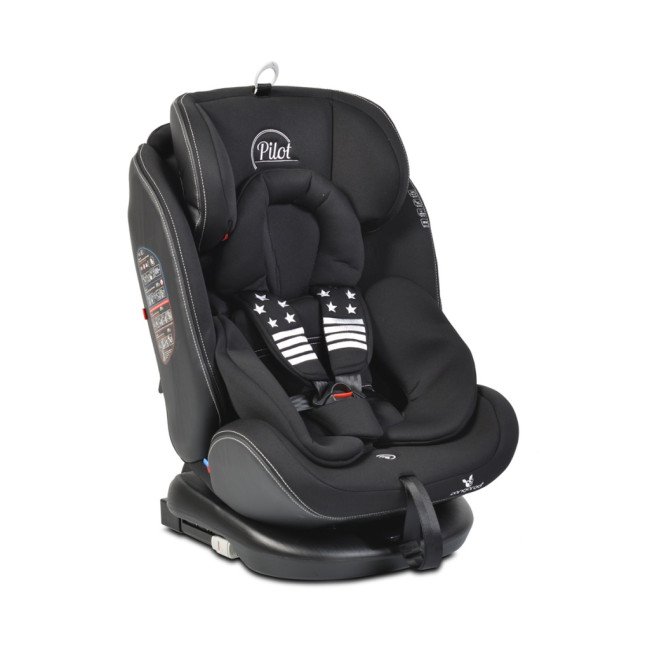 Стол за кола с Isofix система Pilot 360° черен Стол за кола с Isofix система Pilot 360° черен