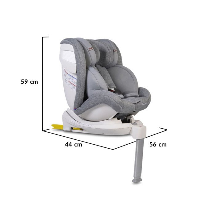 Стол за кола с Isofix система Admiral светлосив