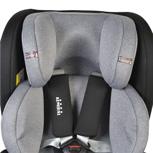 Стол за кола с Isofix система Admiral тъмносив Стол за кола с Isofix система Admiral тъмносив