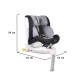Стол за кола с Isofix система Admiral тъмносив