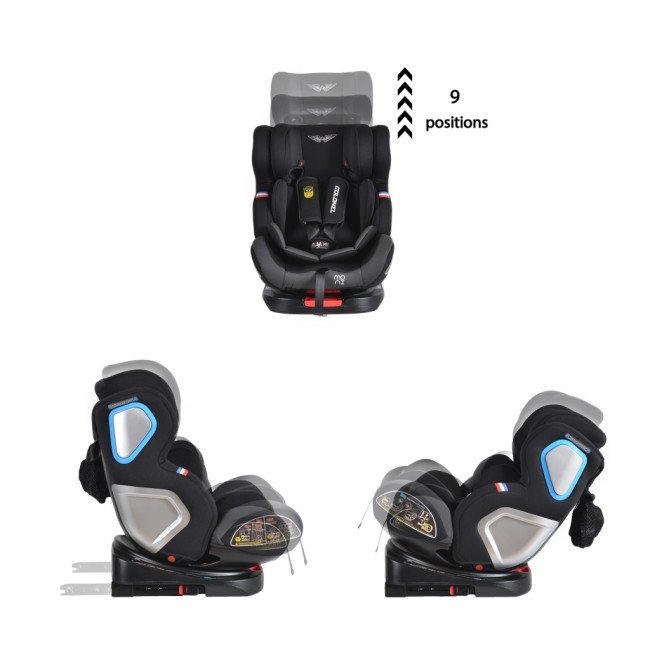 Стол за кола Colonel 360° тъмносив Стол за кола Colonel 360° тъмносив
