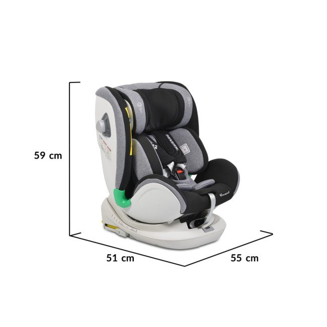 Стол за кола General I-Size с Isofix система 360° сив