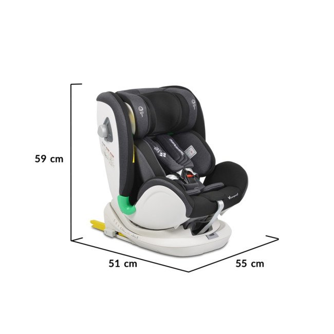 Стол за кола General I-Size с Isofix система 360° черен