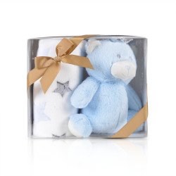 Бебешко одеяло 90/75 cm с играчка Blue Bear Бебешко одеяло 90/75 cm с играчка Blue Bear