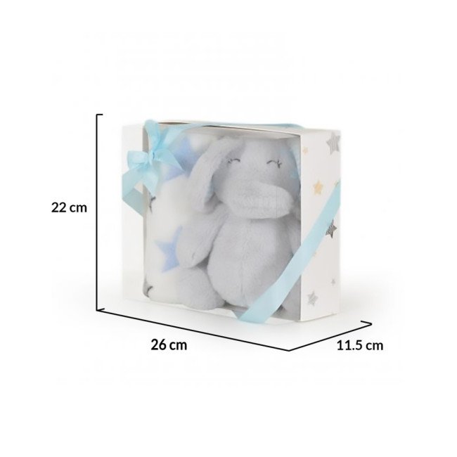 Бебешко одеяло 90/75 cm с играчка Little Elephant Бебешко одеяло 90/75 cm с играчка Little Elephant