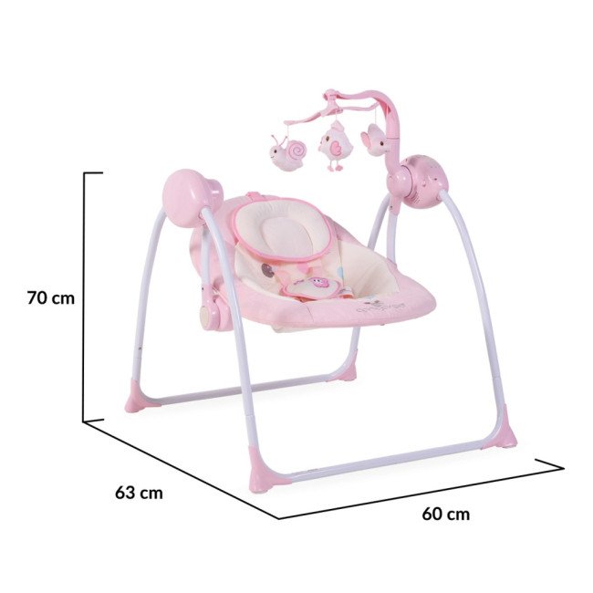 Електрическа люлка Baby Swing+ розов Електрическа люлка Baby Swing+ розов