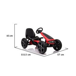 Картинг Mercedes Benz Go Kart EVA червен