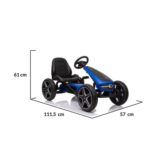 Картинг Mercedes Benz Go Kart EVA син Картинг Mercedes Benz Go Kart EVA син