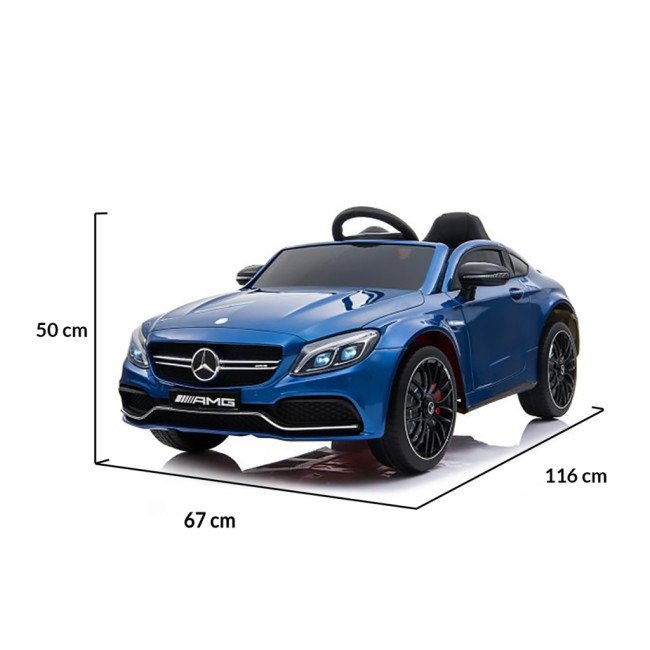 Акумулаторна кола Mercedes C63S QY1588 син металик Акумулаторна кола Mercedes C63S QY1588 син металик