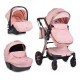 Комбинирана детска количка Polly 3в1 розов