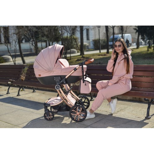 Комбинирана детска количка Polly 3в1 розов Комбинирана детска количка Polly 3в1 розов